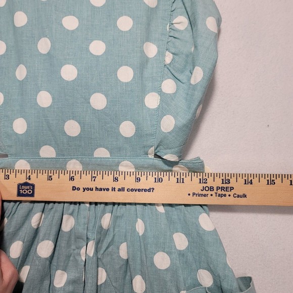 Vintage HANG TEN Polka Dot Dress Women Size 7 open side Sundress Pinup 80s/90s - Picture 6 of 16